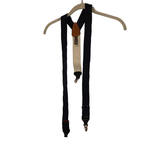 Halloween scary black orange skull & bones print braces suspenders - Picture 2 of 4